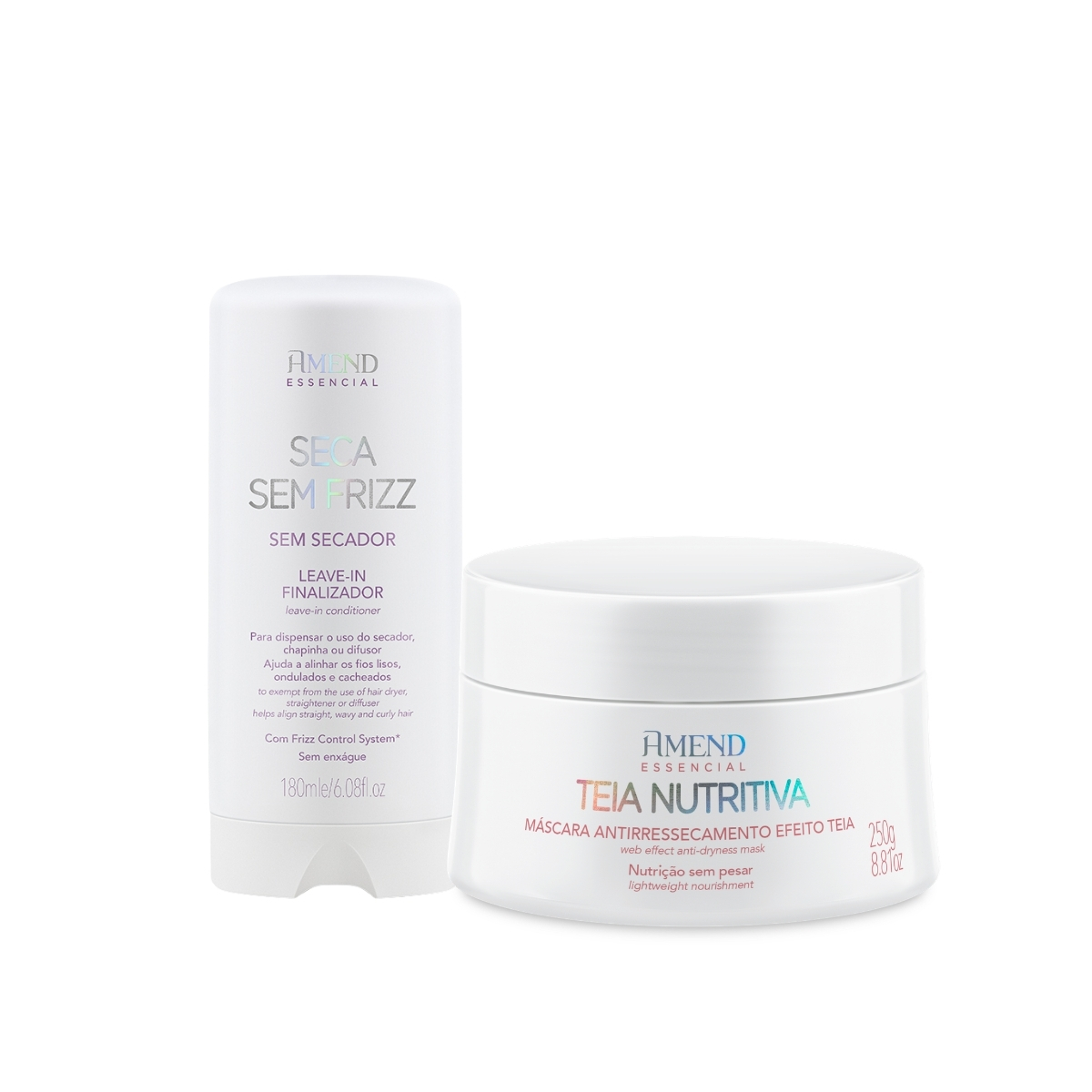 kit Seca Sem Frizz + M&aacute;scara Nutritiva Efeito Teia